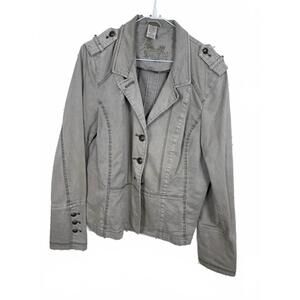 Olsen Utility Jacket Grayish-Green Womens sz 8